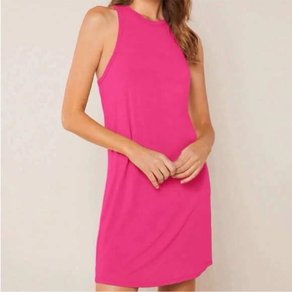 Pink Racerback Tank Dress - Picture 5 of 5